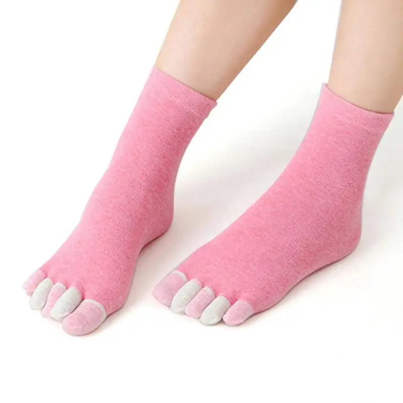 3 пар/лот Для женщин Йога одноцветное Цвет хлопковые носки для девочек пять пальцев Массаж Носки для девочек Женский носок Носки для девочек Дышащие Полный Сцепление каблук Носки для девочек