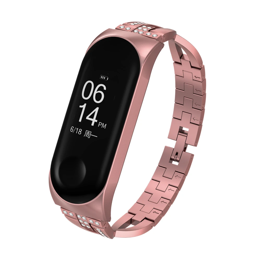 Mi Band 3 браслет на запястье из нержавеющей Безвинтовой стали металлический