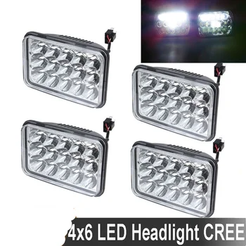 

4pcs 4"x6" Sealed Beam LED Headlights 6000K Waterproof For FREIGHTLINER FLD 120 112 70 Classic