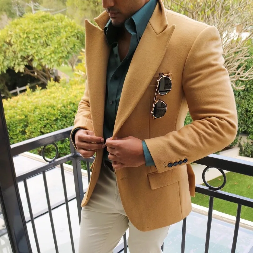 2019-Brun-Costume-Veste-Pour-Hommes-Loisirs-Laine-Tweed-Balzer-Formelle-Revers-Cran-Affaires-Slim-Fit (1)