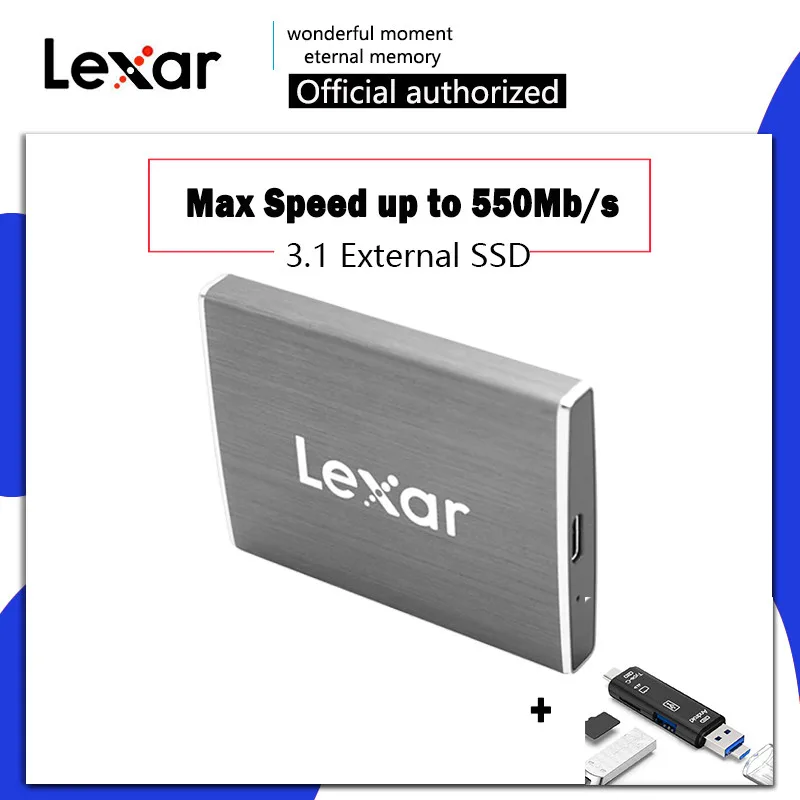 Внешний SSD Lexar портативный SSD 1 ТБ 500 GB 550 M внешний жесткий диск SSD USB 3,1 HD SSD жесткий диск твердотельный диск для ноутбука