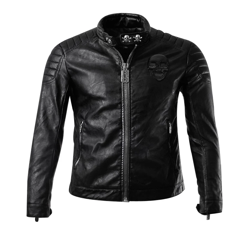 Free shipping,2017 Hot Sale Fashion Men&#39;s Leather Jacket Men&#39;s Casual quality brand motorcycle ...