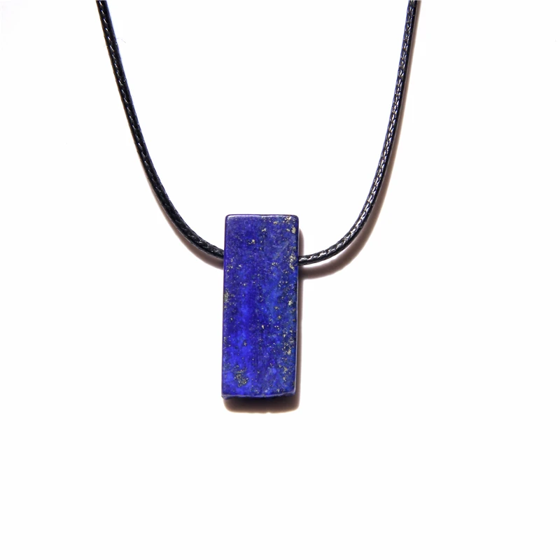 Высокое качество, натуральный камень, Кристальные ожерелья для женщин, сырье, Амазонит, кусочек, кулоны, ожерелья для женщин, мужчин, кристальная подвеска - Окраска металла: lapis lazuli