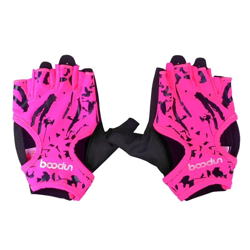 BOODUN 1 pair Gym Body Building Training Fitness Gloves Sports Weight Lifting Exercise Slip-Resistant Gloves For Women yoga