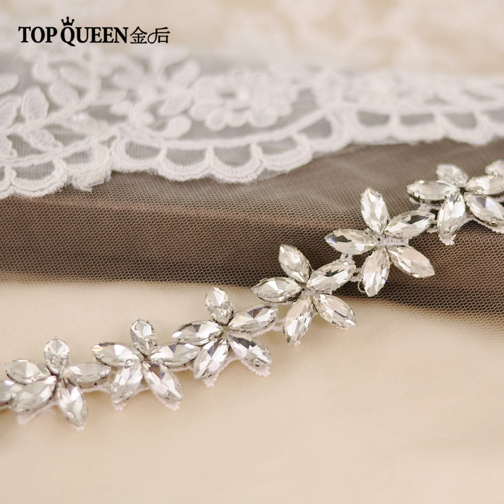 TOPQUEEN S96A DIY Формальные Свадебные украшенные ремни для женщин вечерние платья с аппликацией отделка