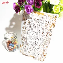 Лазерная резка свадебные Приглашения карты элегантный изготовленный на заказ с лентой событие День рождения Свадебные украшения 1/10/30 шт. 7Z