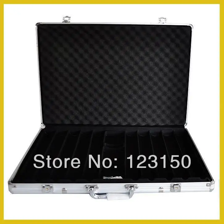 Блестящий алюминиевый чехол для телефона с 1000 чипами серебристый|poker aluminum case|poker