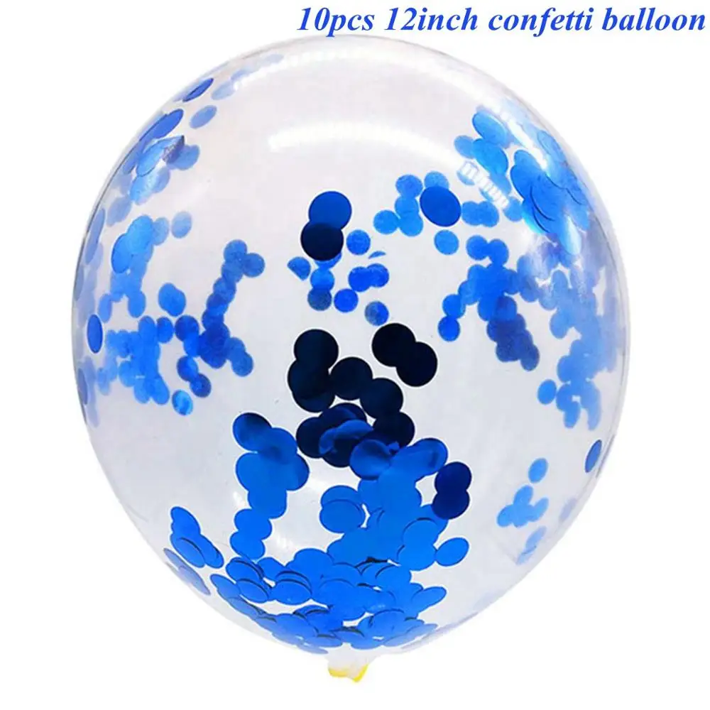 Confetti Balloons 8 Taoup 10 PCS с днем рождения воздушные шары цифры 12 дюймовый круглый воздушные шары аксессуары золотые воздушный шар "Конфетти" латекс Свадебная вечеринка Декор - Цвет: Confetti Balloons 8