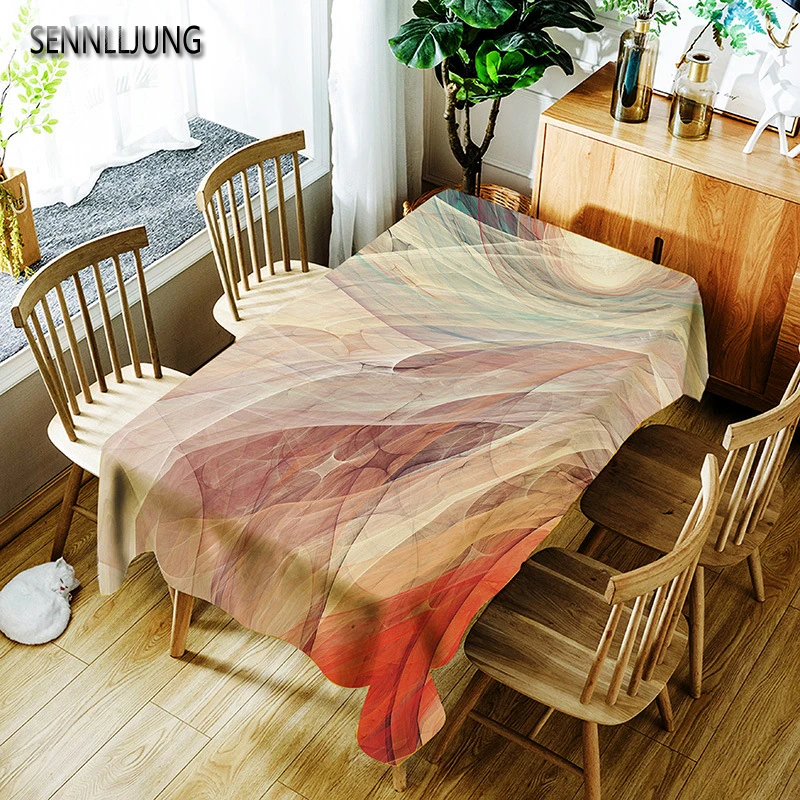 

SENNLLJUNG Printed Table Cloth Waterproof Oilproof Tablecloth Rectangular Tablecloth-for-table Toalha De Mesa Table Cover