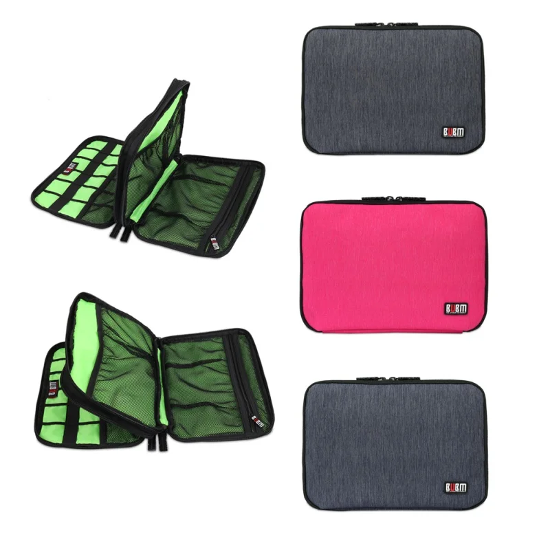

Double Layer Cable Organizer Bag Carry Case can put USB Flash Drive Storage Bags