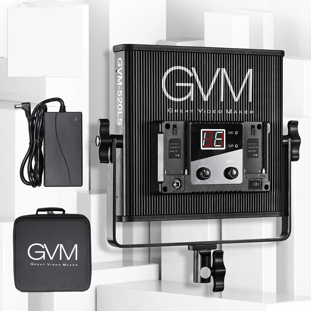 GVM 520LS 30 Вт 520 светодиодный бусы видео съемки Панель затемнения 3200 К 5600 CRI96