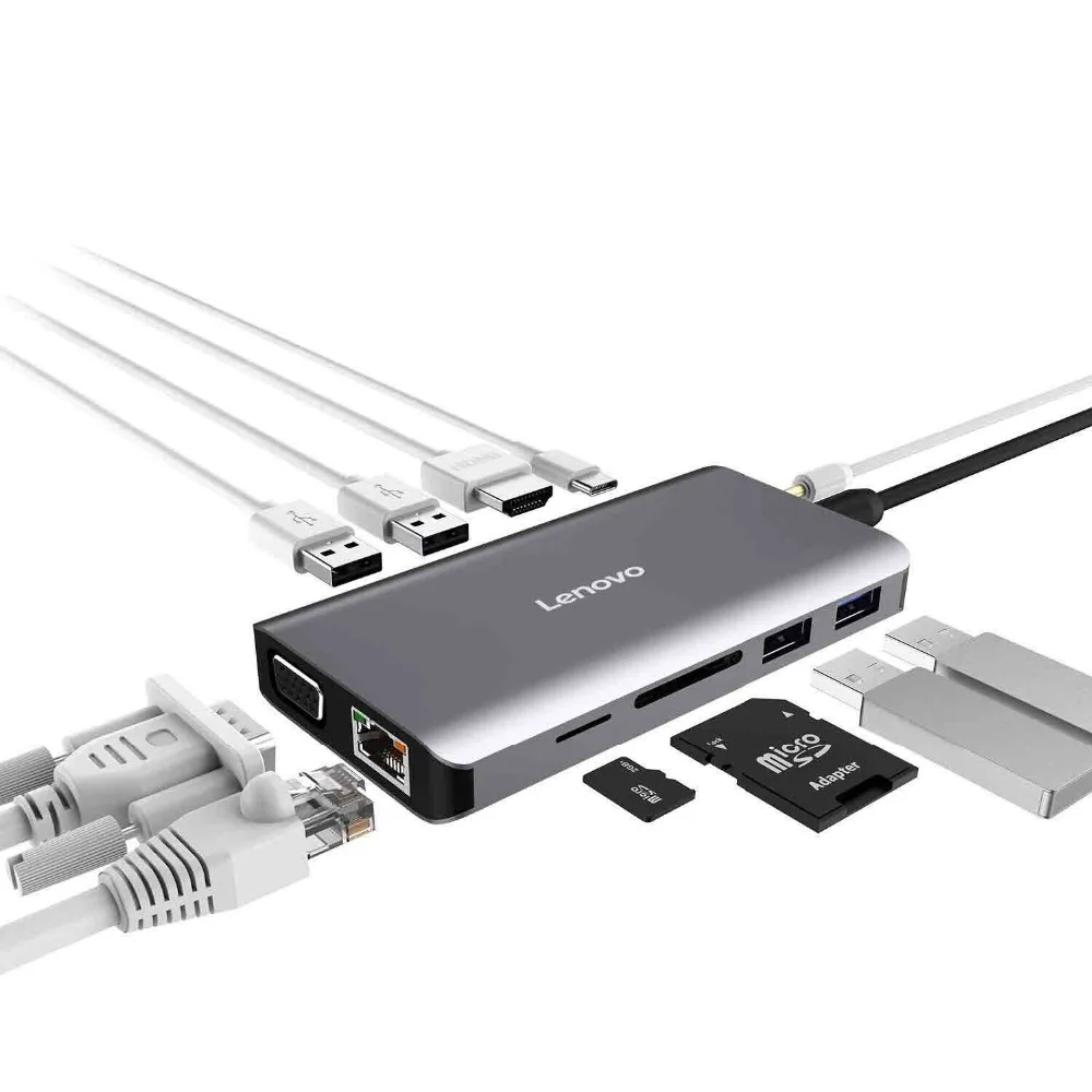 11 в 1 USB C концентратор к HDMI 4K RJ45 Ethernet LAN USB 3,0 для MacBook Pro Xiaomi Asus lenovo ноутбук huawei mate 10 type C ноутбук