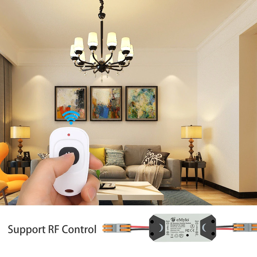 eMylo Smart RF Motor Controller Switch Wireless Relay Module 433Mhz DC 12V Motor Remote Control Switch Support rolling door//electric curtains//locks//water pump Control Motor Forward//Reverse 2pcs