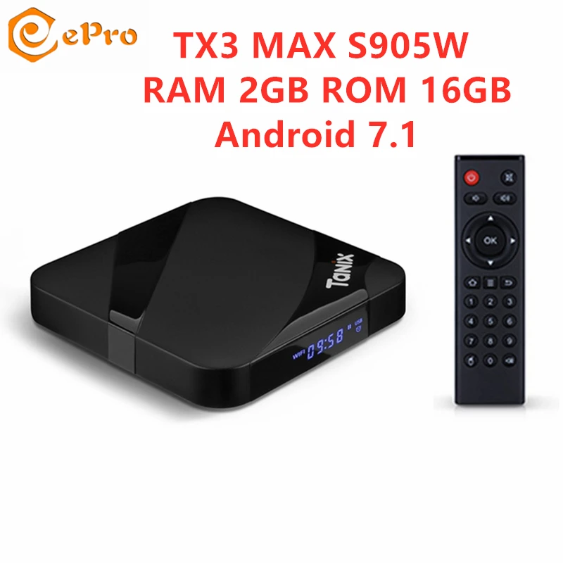 

Android 7.1 Tanix TX3 Max Smart TV Box Amlogic S905W RAM 2GB ROM 16GB TX3 Max TV Box Media Player TX3 Max HD2.0 2.4G WIFI