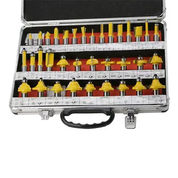 

35pcs/set Milling Cutter Set Multi-function Milling Cutter Set Trimming Machine Woodworking Milling Cutter Two Color Available