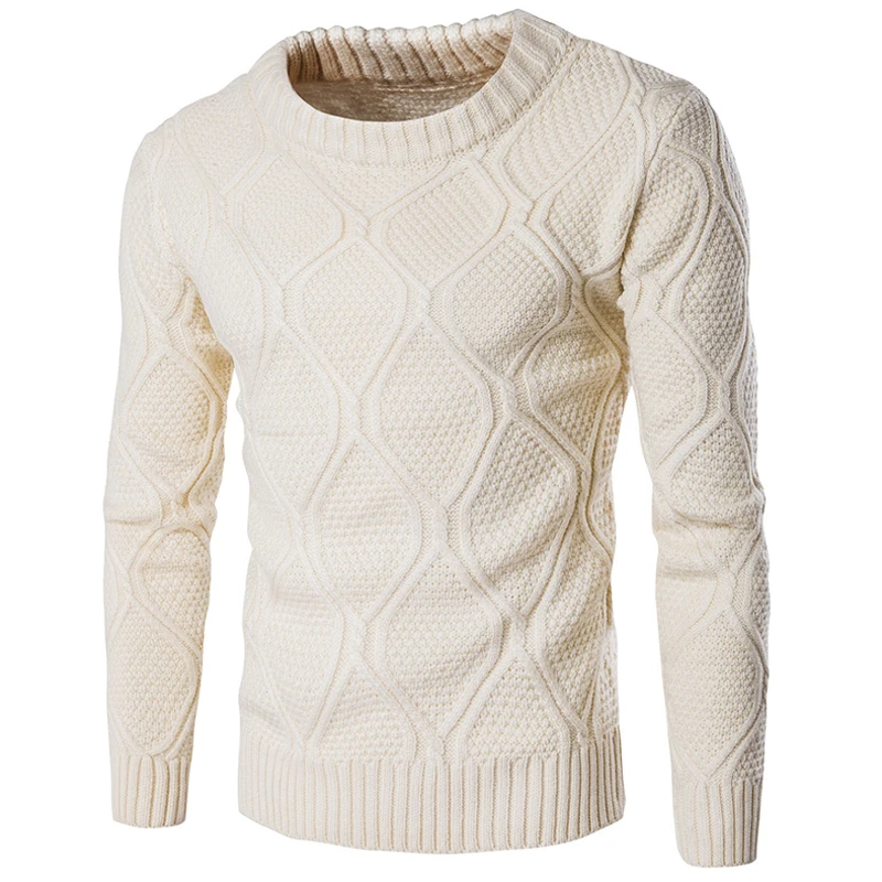 European Brand Autumn Style Men's Cable Knit Turtleneck