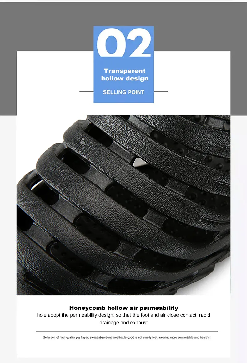 1 (7)Sandals Mesh Shoes Men Breathable Beach Slippers Sport Water Socks Hollow Aqua Wading Shoes Chaussure Homme