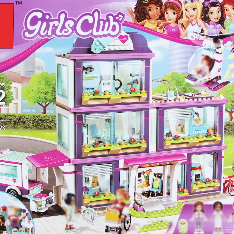 

Building bricks Girls Club 932Pcs 01039 Heartlake Love Hospital kids Bricks Toy for Girls 41318