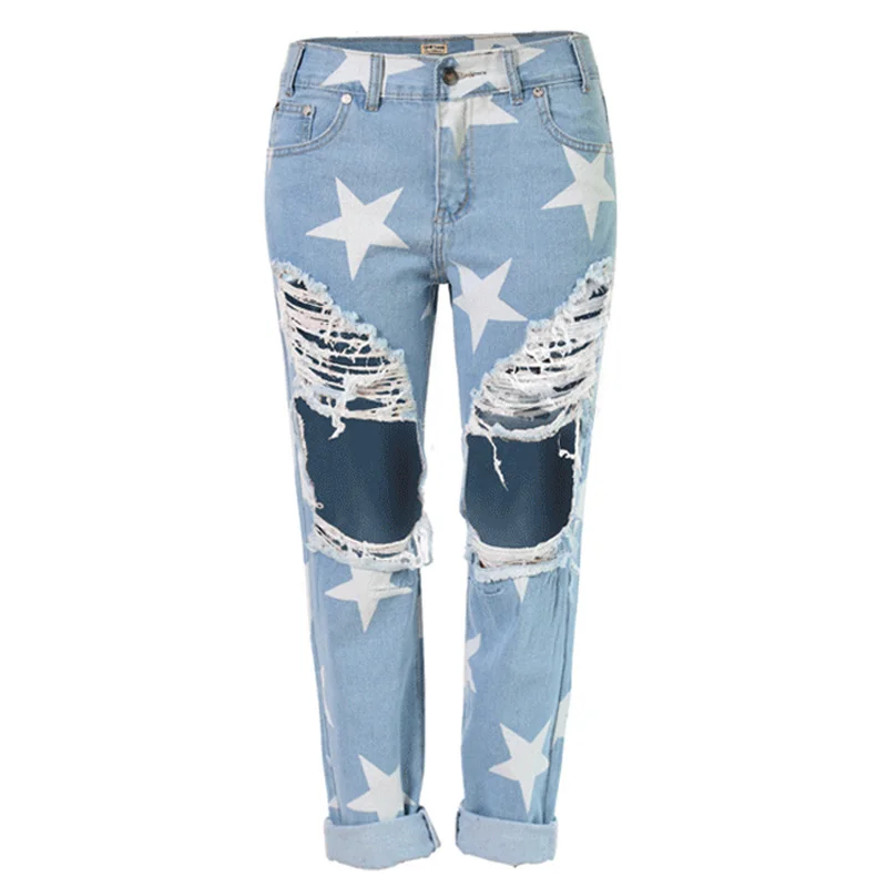 women's jeans with stars on them