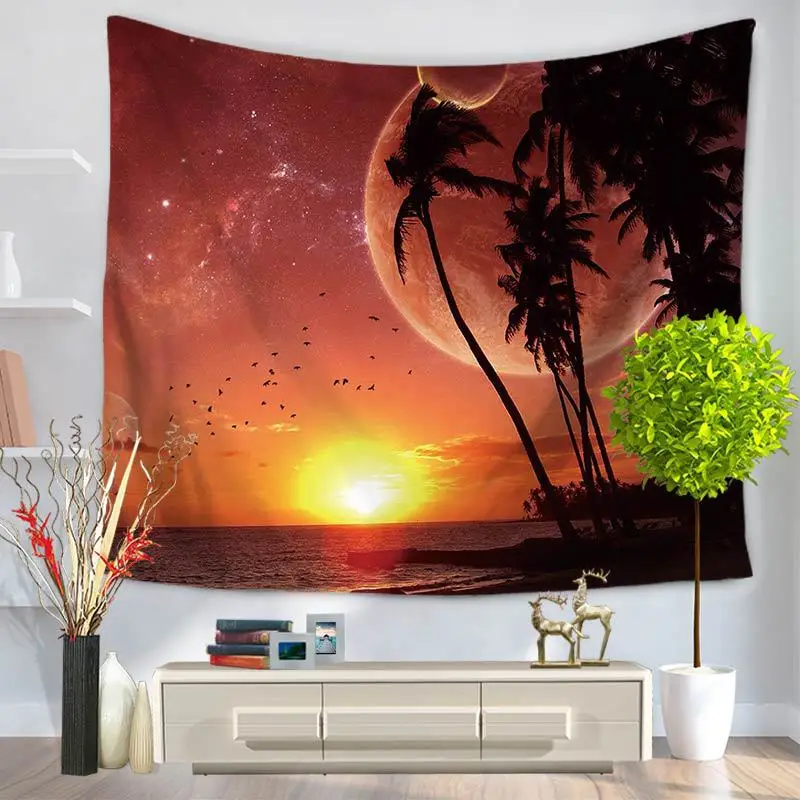 150*130 Landscape Tapestry Wall Hanging Blanket Personality Camping