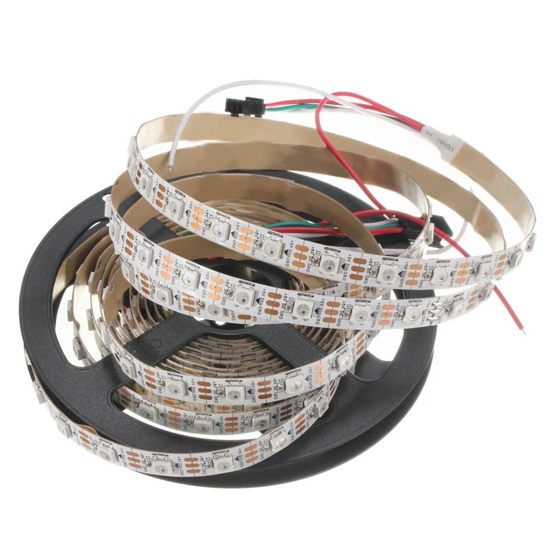 

DC 5V 4M 240LEDS WS2812B Non-Waterproof 5050 60 leds/m Individual Addressable RGB LED Strip Light For Christmas Home Dcoration