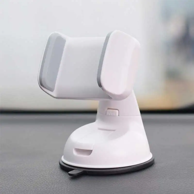 Универсальный автомобильный держатель стойка опора для мобильного телефона iPhone samsung Air Vent Mount 2 в 1 360 градусов вращения Автомобильный держатель - Цвет: silver white