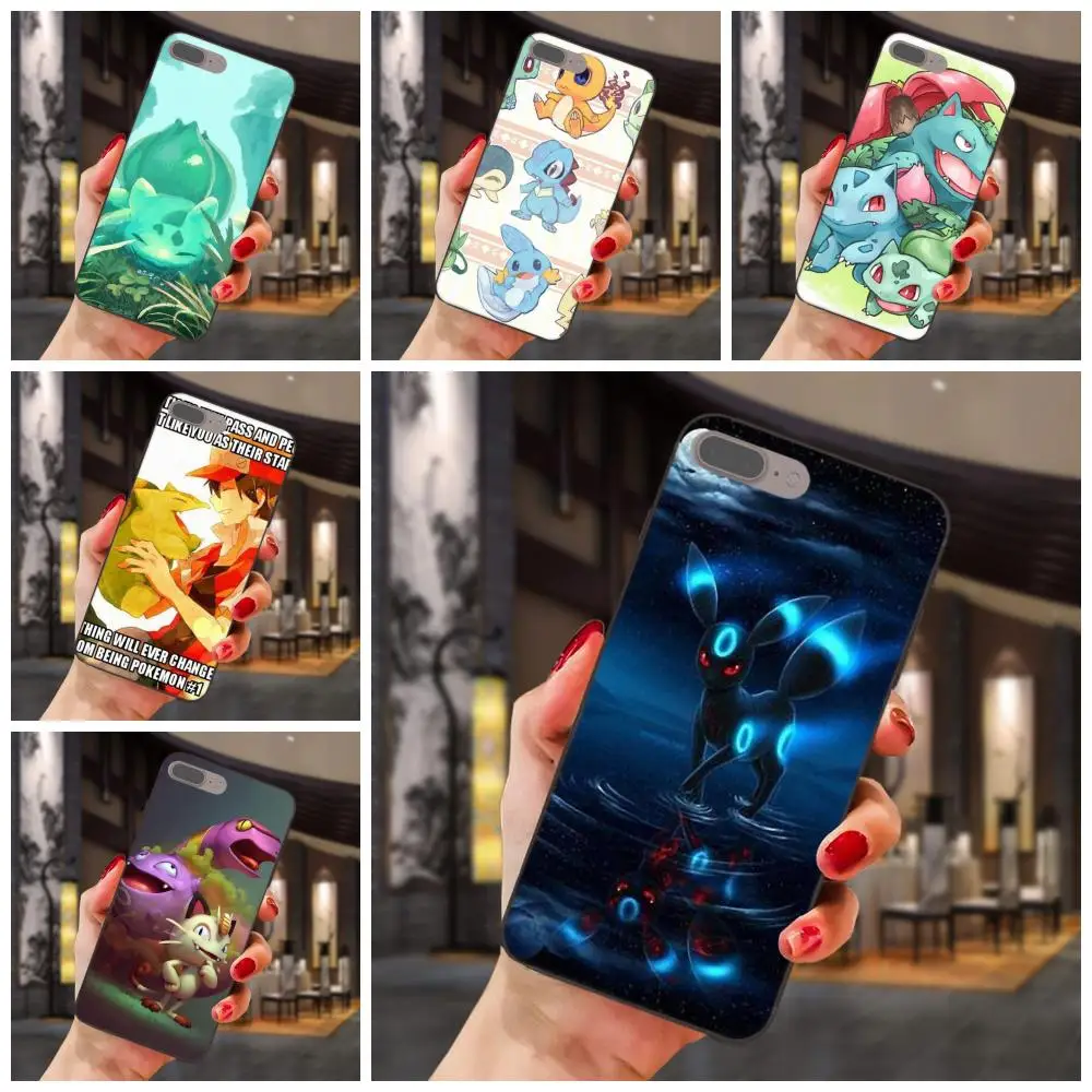 

For Xiaomi Redmi Note 2 3 4 4A 4X 5 5A 6 6A 7 Go Plus Pro S2 Y2 Luxury High-End Cartoon Pokemons Bulbasaur Pikachus