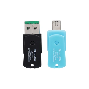 

Micro USB 2 IN 1 OTG Card Reader Support TF Card Recorder Phone Storage Card Rotatable Card Reader