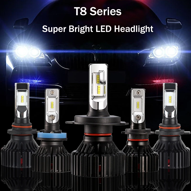 LARATH New Arrival T8 H7 LED Car Headlight Bulb 60W 8000LM ZES Chip LED Headlight H4 H11 H1 H8 9006 H3 Car Front Fog Light LARATH New Arrival T8 H7 LED Car Headlight Bulb 60W 8000LM ZES Chip LED Headlight H4 H11 H1 H8 9006 H3 Car Front Fog Light
