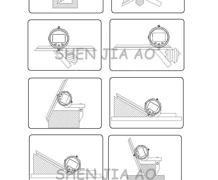 1 шт. цифровой дисплей Универсальный угловой измерительный прибор 3V многофункциональный Нержавеющая сталь электронные высокой точности угловой измерительный инструмент