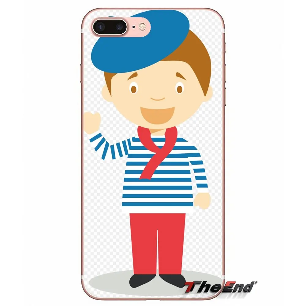 Для iPhone X 4 4S 5 5S 5C SE 6 6S 7 8 Plus Samsung Galaxy J1 J3 J5 J7 A3 A5 2016 2017 прозрачный мягкий чехол Франция