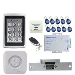 JEX RFID пароль доступа Управление ler из металла Водонепроницаемый Подсветка кнопку двери Управление комплект системы + дверной Звонок