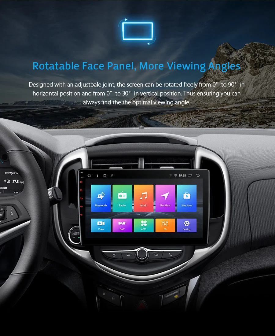 Flash Deal 10.1" Android 8.1 Oreo OS Single Din Car Multimedia One Din Car Navigation GPS 1 Din Car Radio with Multi-Window View Support 4