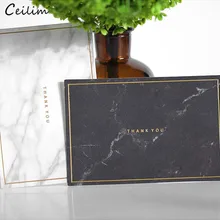 100 шт мраморная Золотая штампованная открытка, простая креативная поздравительная открытка с сообщением, пожеланиями на день рождения, свадебные пригласительные открытки, индивидуальный логотип