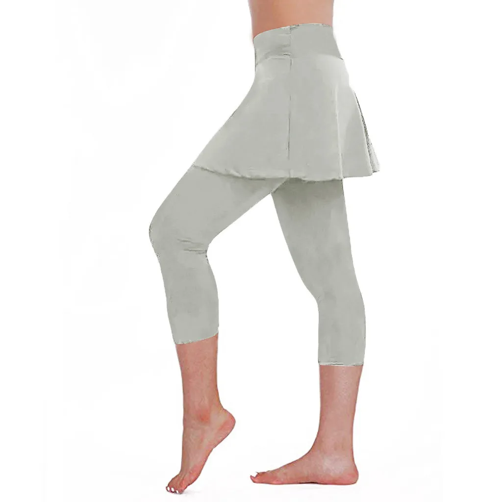 Pantalones Cargo Para Mujer, женская повседневная юбка, леггинсы, брюки для тенниса, спорта, фитнеса, укороченные кюлоты, брюки-кюлоты