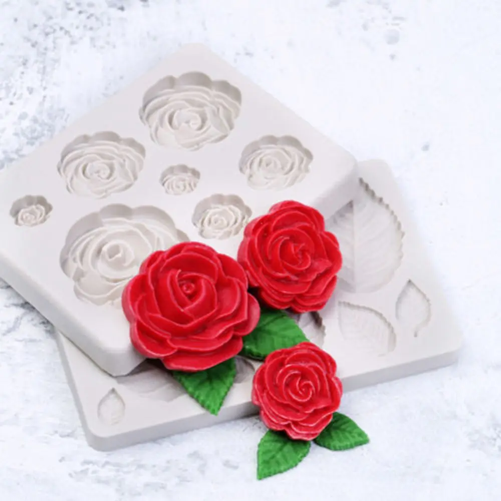 

3D DIY Rose Flower Leaf Silicone Mold Cake Chocolate Decorate Fondant Sugarcraft