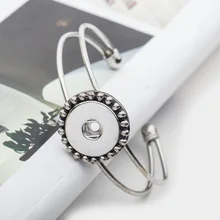 10 шт Новые полные клёпки со стразами браслеты серебряный браслет на защелке подходят DIY Металлические 18 мм кнопки ювелирные изделия