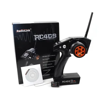 

Original RadioLink RC4GS 2.4G 4CH Gun Controller Transmitter + R4FG-G Gyro inside Receiver for RC Car / RC Boat