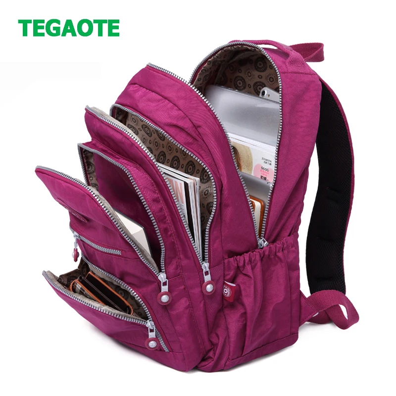 TEGAOTE عارضة الأصلي النساء المدرسة حقيبة ظهر للفتيات في سن المراهقة Mochila اجتماعيون السفر حقيبة Bagpack ل كمبيوتر محمول كيس من دوس المفاتيح