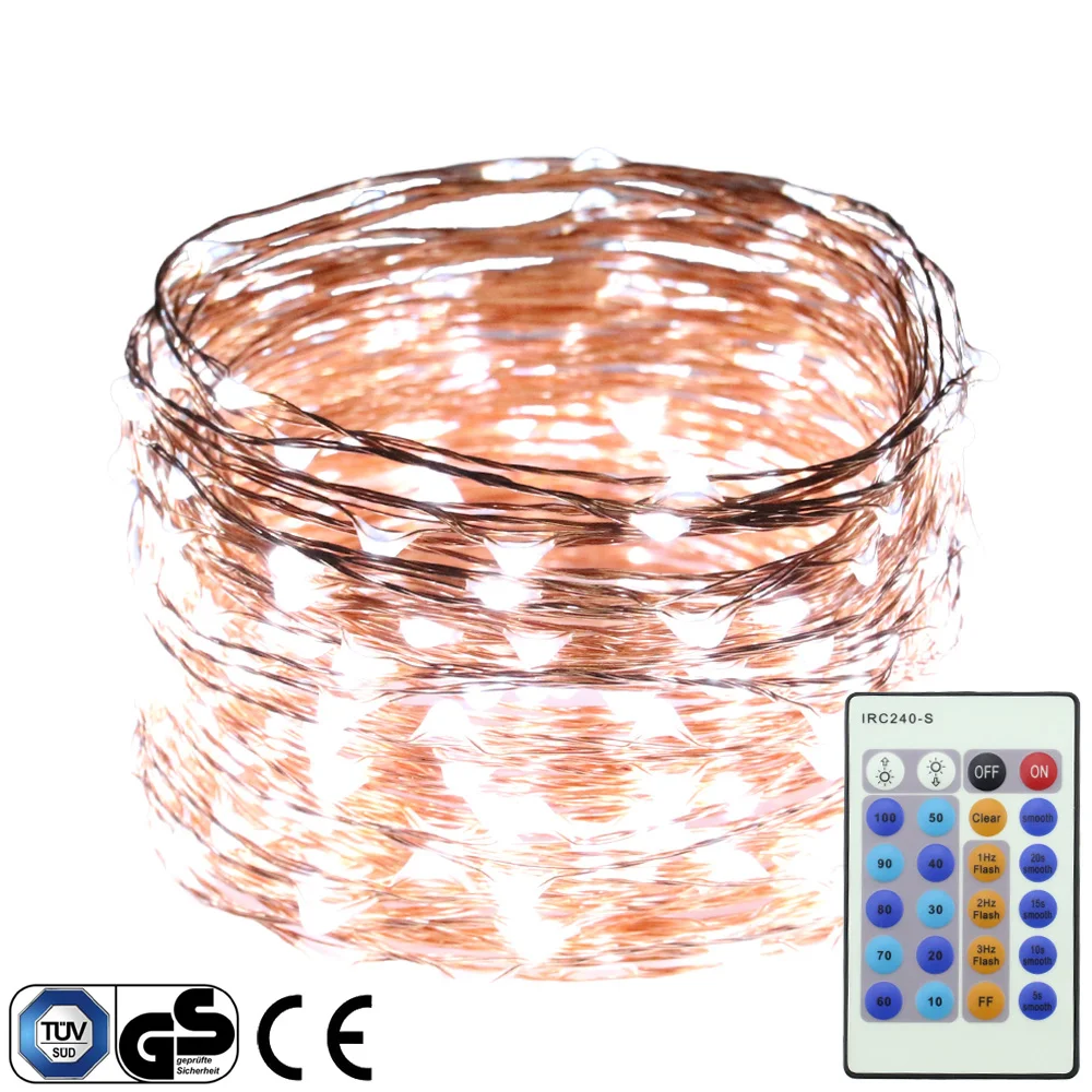 30M 300LEDs Copper Wire Dimmable Flash White LED String Lights Starry Lights Christmas Fairy lights UL