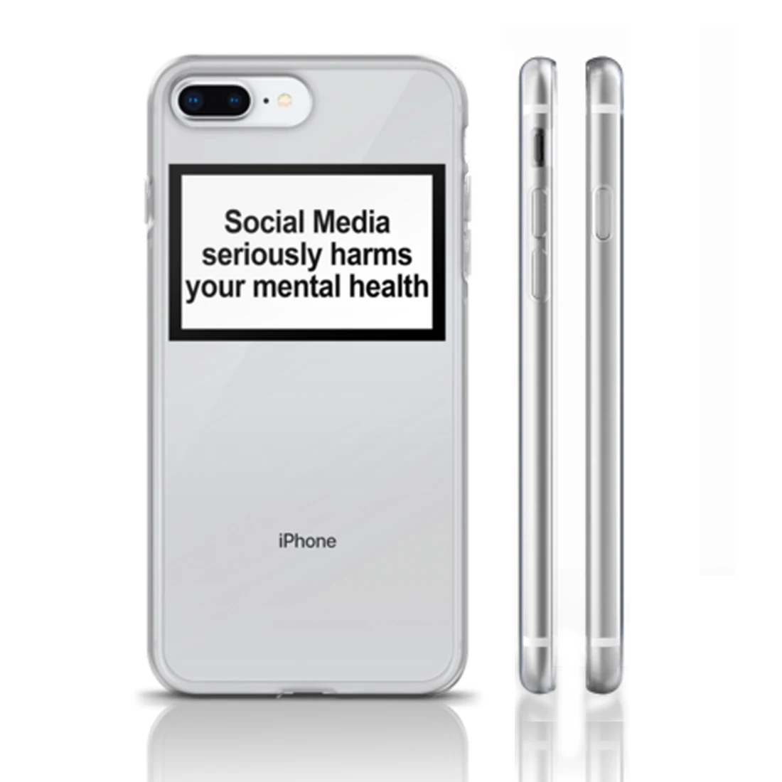 

DK social media seriously harms your mental health soft Silicone clear Phone Case Cover For iPhone 6S 7 8 Plus 5S X XS XR XSMax