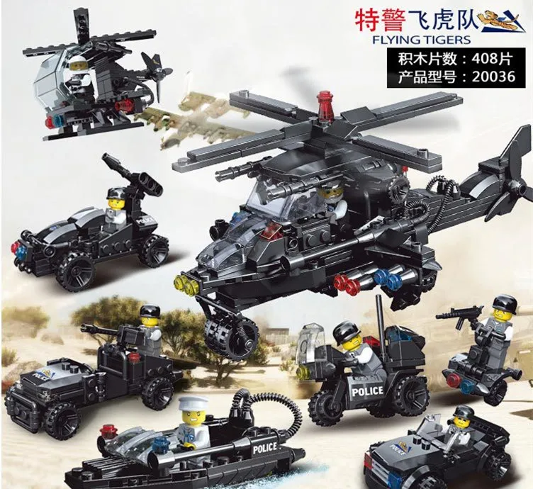MCR hot Military Soldier Armored vehicles ship Helicopter Chariots mini Figure Building blocks mini legoing Toys For children