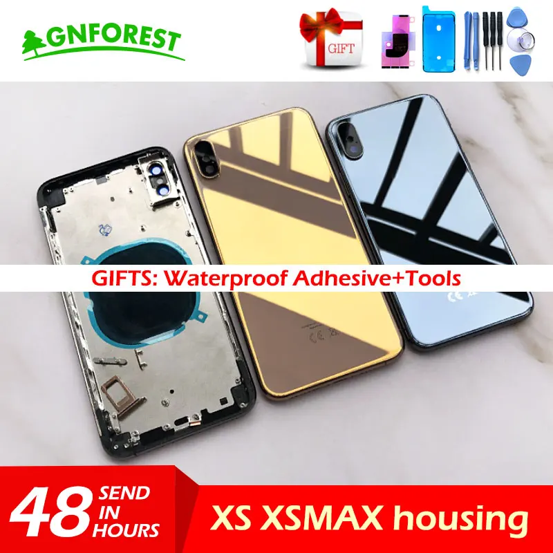 For Iphone Xs Max Back Housing Middle Frame Chassis Full Housing