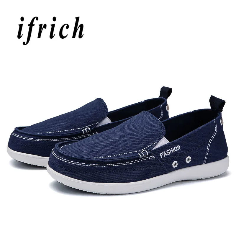 

Man Canvas Casual Loafers Spring Autumn Men Slip On Shoes Dark Blue Light Blue Driving Male Loafers Breathable Mens Loafers