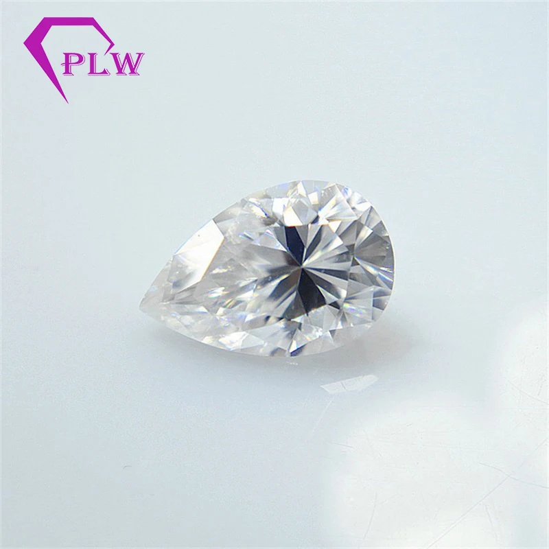 

Wholesale price D color lab created moissanite 0.85 carat 5*7 mm VVS 3ex pear shape for ring bracelet necklace earring