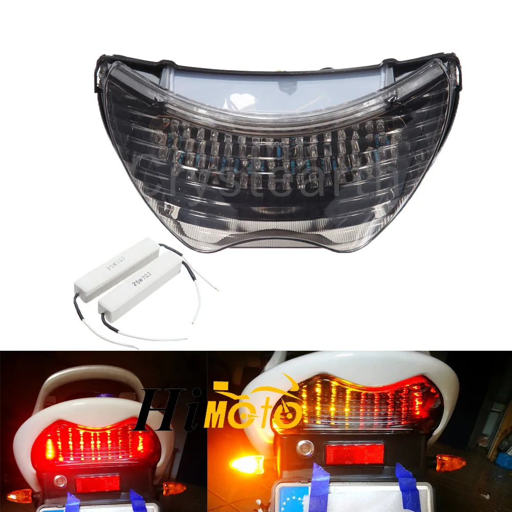 Motorcycle LED TAIL LIGHT FOR HONDA with integrated turn signals.Smoked Lens Rated over 4500 Lumens for Honda CB1000R 2008-2015,CBR600F-2012
