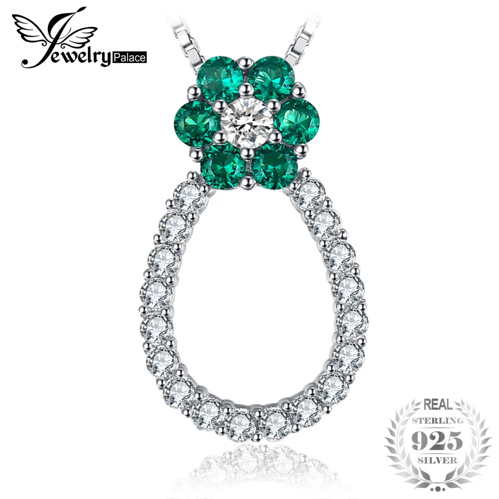 Jewelrypalace 0.87 т цветок Форма создания Изумрудный Подвески для Для женщин
