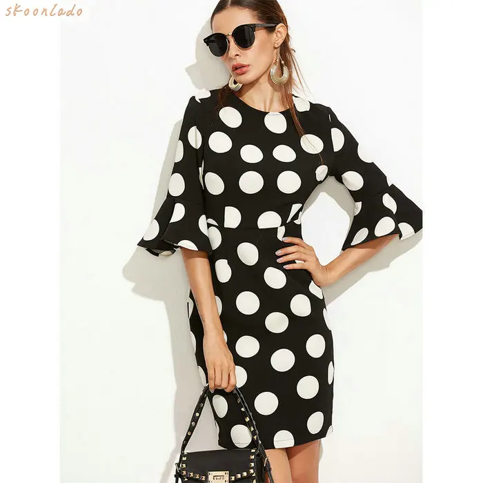 

Summer women Dress Polka Dot Boho slimming Dresses Vintage Ruffles Short Sleeve A-Line Party Mini Dress Sundress Vestidos fashio