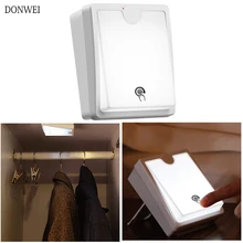 DONWEI под светодиодный свет шкафа квадратный ночник настольная лампа для шкафа шкаф витрина ящик шкаф освещение в помещении
