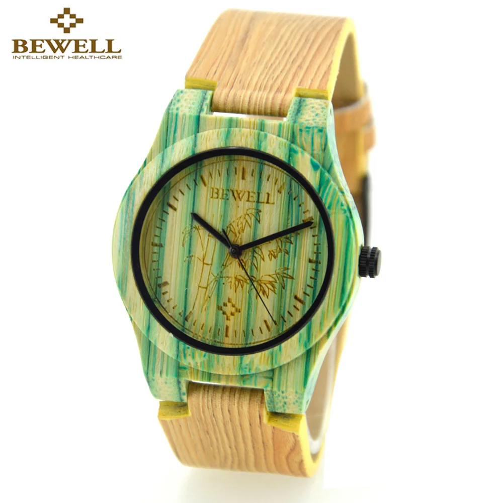 

Newest Unisex Women Men Watch Luxury Brand Bamboo Watches With Genuine Leather Band Waterproof Analog Wristwatch Best Gifts